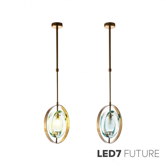 Loft Industry Modern - Green Ovals Pendant